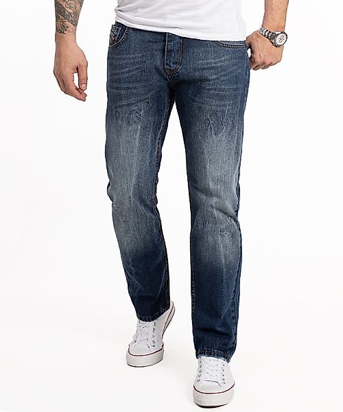 Rock Creek Regular-fit-Jeans Herren Jeans Stonewashed günstig online kaufen
