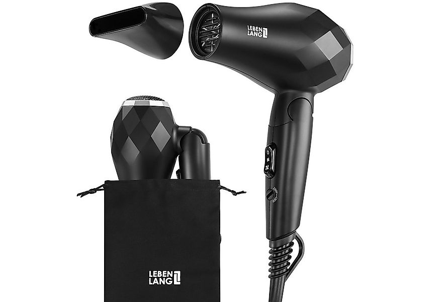 Lebenlang Reisehaartrockner klappbar klein -, 1000,00 W, Duale Spannung & I günstig online kaufen
