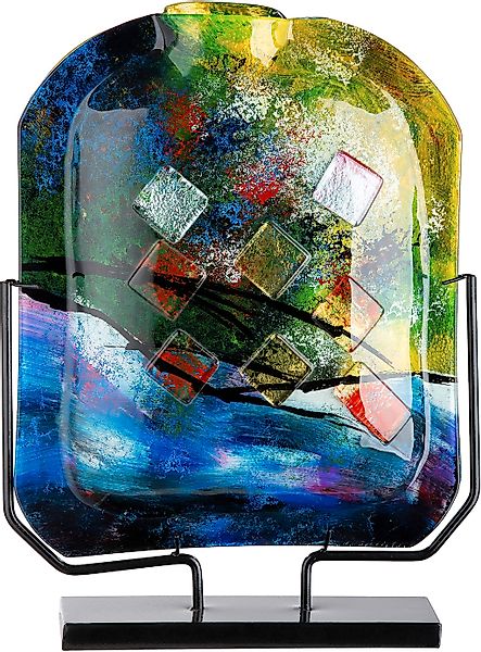 Casablanca by Gilde Dekovase "Karree" dekorative Vase aus Glas, Dekoobjekt günstig online kaufen