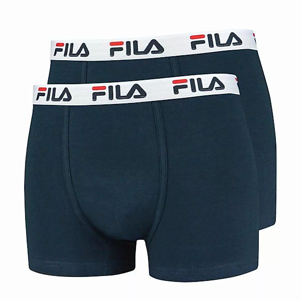 FILA Herren Boxer Shorts, 2er Pack - Baumwolle, einfarbig marineblau M (Med günstig online kaufen
