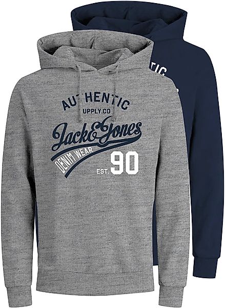 Jack & Jones Herren Hoodie Kapuzenpullover JJETHAN - 2er Pack - Regular Fit günstig online kaufen