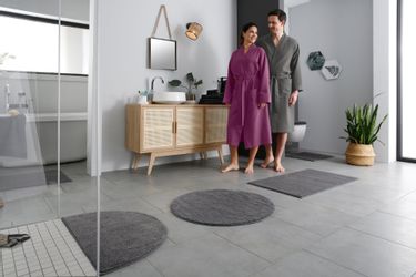 my home Badematte "Vanessa, Badvorleger, Badezimmer Teppich" Höhe 10 mm rut günstig online kaufen