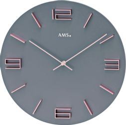 AMS Wanduhr W9590 (Quarzuhr,Holz,Wohnzimmer,Esszimmer,Küche,Arbeitszimmer,B günstig online kaufen