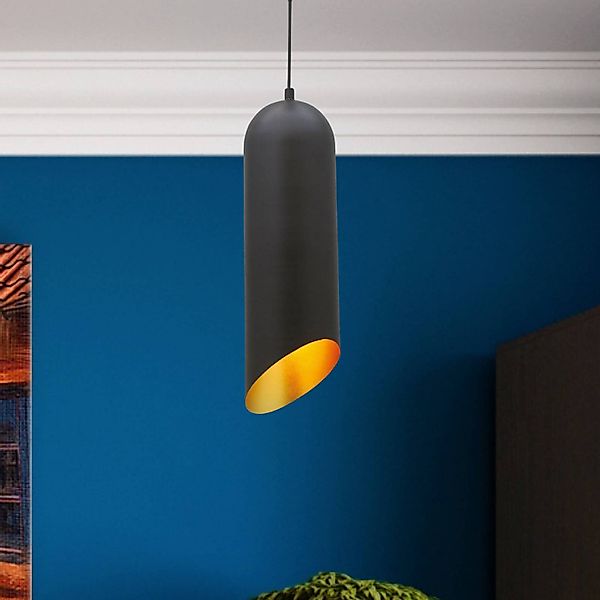 Hängeleuchte Kerina, schwarz, Ø 12 cm, Metall, E27 günstig online kaufen