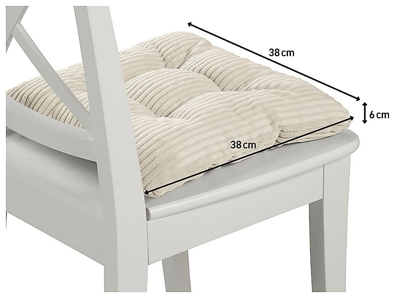 XDREAM Stuhlkissen Sitzkissen Set (2er & 4er) für Stühle und Bänke, robuste günstig online kaufen