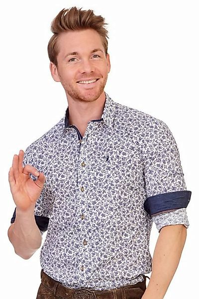 Spieth & Wensky Trachtenhemd Trachtenhemd - PEER - weiß/blau günstig online kaufen