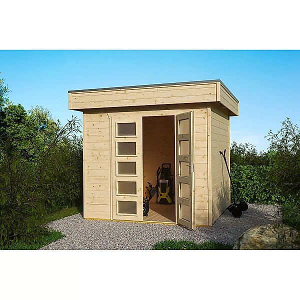Skan Holz Holz-Gartenhaus Venlo 1 Natur 250 cm x 250 cm günstig online kaufen