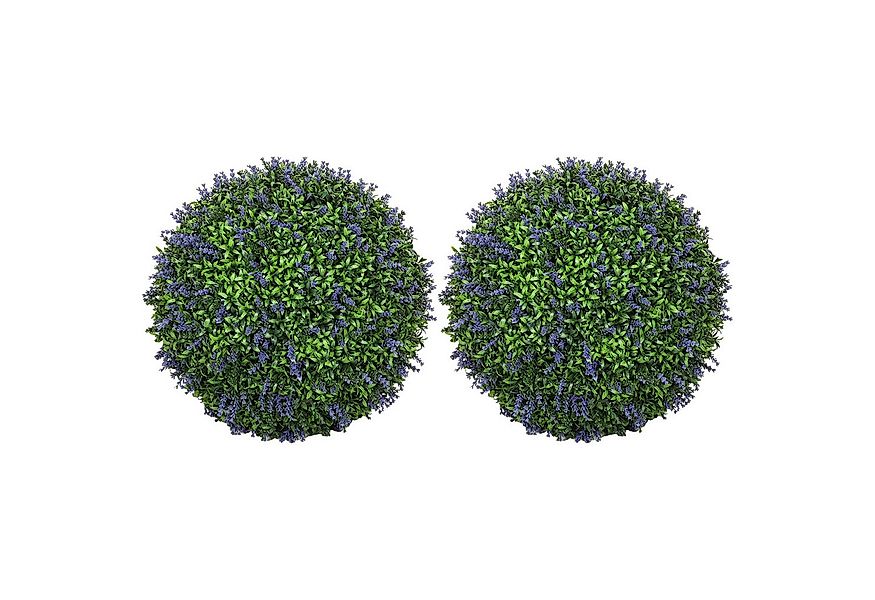 Kunstpflanze 2er-Set, 42 cm, in Kugelform Lavendel, HOMCOM, Höhe 42 cm, für günstig online kaufen