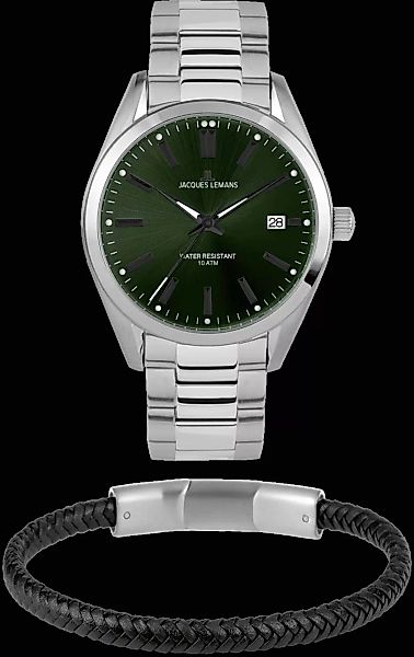 Jacques Lemans Quarzuhr "Derby, 1-2143F-SET", (Set, 2 tlg., Uhr mit Armschm günstig online kaufen