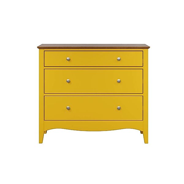 ebuy24 Lissabon Kommode 2 1 Schublade Gelb Braun günstig online kaufen