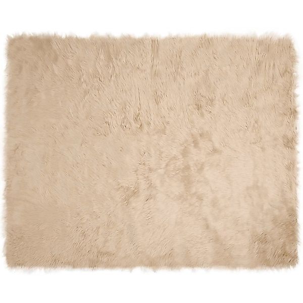 vidaXL Kunstschaffell Teppich Tafalla Beige 200 x 280 cm Polyester 42021485 günstig online kaufen