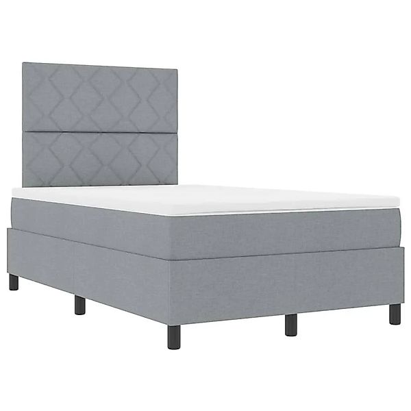 vidaXL Boxspringbett mit Matratze Hellgrau 120 x 190 cm Stoff 3339448 günstig online kaufen