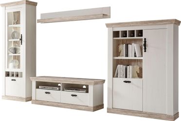 Home affaire Wohnwand "Florenz 6" Set, 4 Stk. tlg. im romatischen Landhausl günstig online kaufen