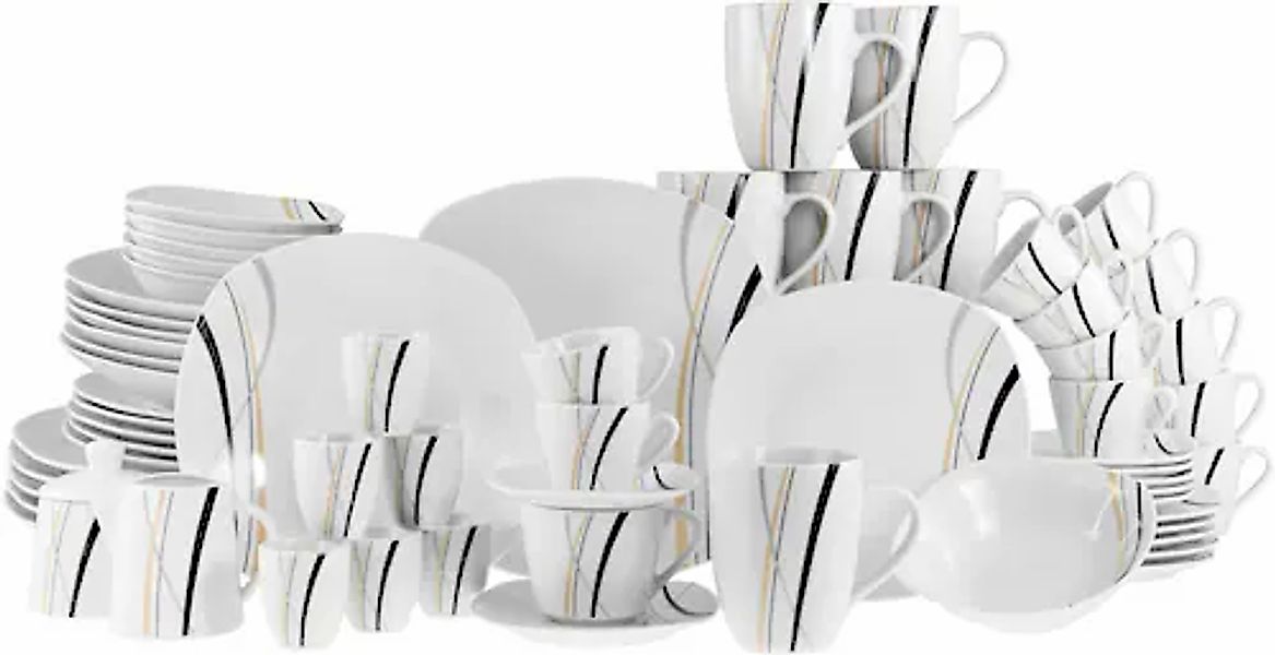 CreaTable Kombiservice »Square City Line, Kombi-Service 62-tlg«, (Set, 62 t günstig online kaufen