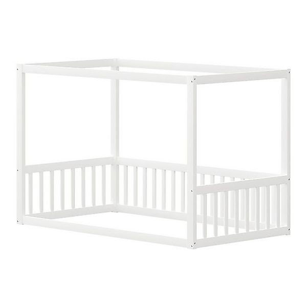 Odikalo Kinderbett Holzbett Himmelbett Bettgestell Massivholzbett, 90x200cm günstig online kaufen