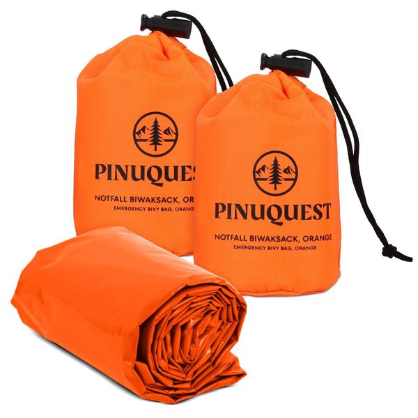 PINUQUEST Biwaksack Notfallschlafsack (2 tlg), Rettungsdecke günstig online kaufen