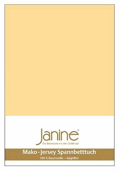 Janine Janine Spannbetttuch Mako-Feinjersey 5007 vanille (23) Größe:  200x2 günstig online kaufen