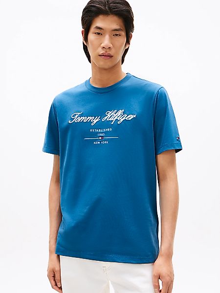 Tommy Hilfiger T-Shirt "SCRIPT LOGO TEE" mit aufgesticktem Logo günstig online kaufen