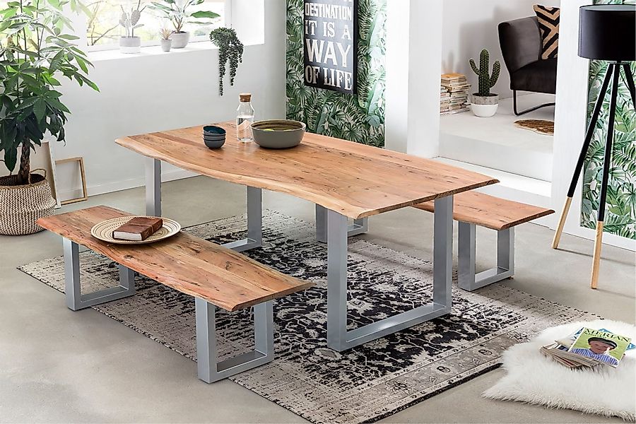 Loreno® Baumkantentisch Tops&Tables, Akazie Massivholz naturfarben günstig online kaufen