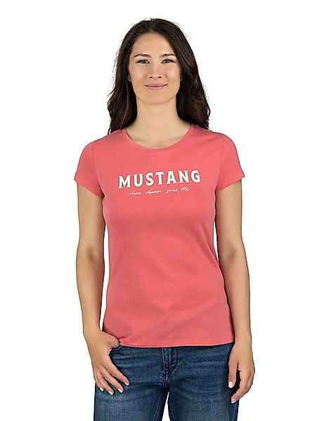 MUSTANG T-Shirt Damen Logo Printshirt Alexia C Logo Slim Fit (1-tlg) Basic günstig online kaufen