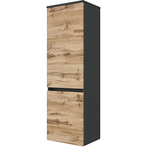 Held Möbel Midischrank Bari 40 cm Wotaneiche-Graphitgrau günstig online kaufen