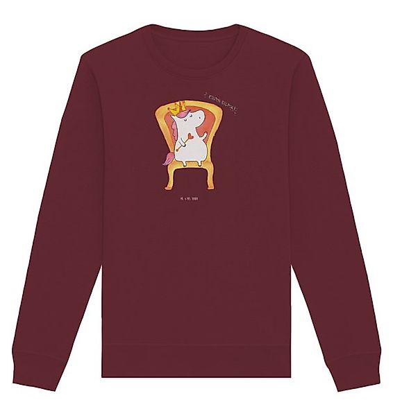 Mr. & Mrs. Panda Longpullover Einhorn König Größe S - Burgundy - Geschenk, günstig online kaufen