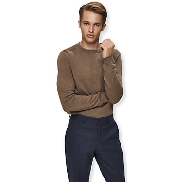 SELECTED HOMME Strickpullover Einfarbiger Basic Rundhals günstig online kaufen
