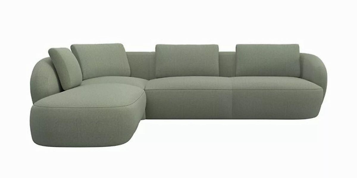 FLEXLUX Ecksofa "Torino, rund, L-Form, Sofa-Ecke mit Ottomane", Modernes, o günstig online kaufen