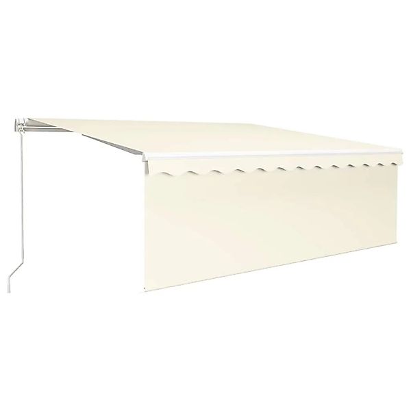vidaXL Markise Manuell Einziehbar mit Rollo 4x3 m Creme 3069297 günstig online kaufen