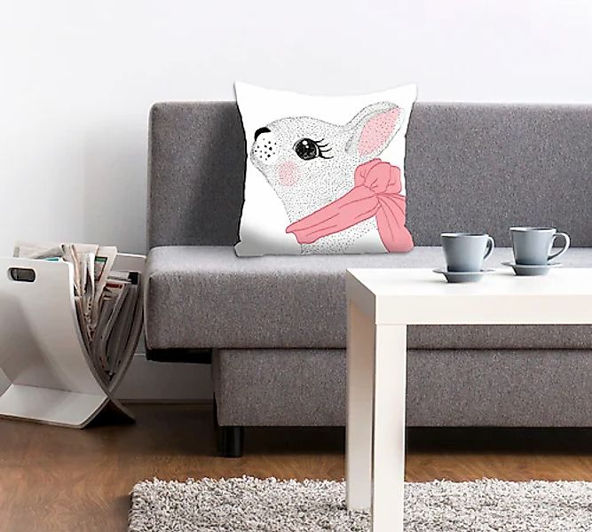 queence Dekokissen »Aristeas« mit einem Hasen mit Schal günstig online kaufen