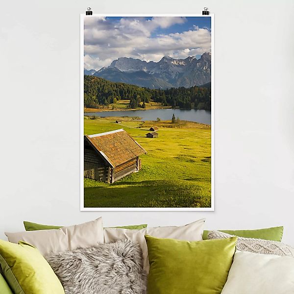 Poster Natur & Landschaft - Hochformat Geroldsee Oberbayern günstig online kaufen