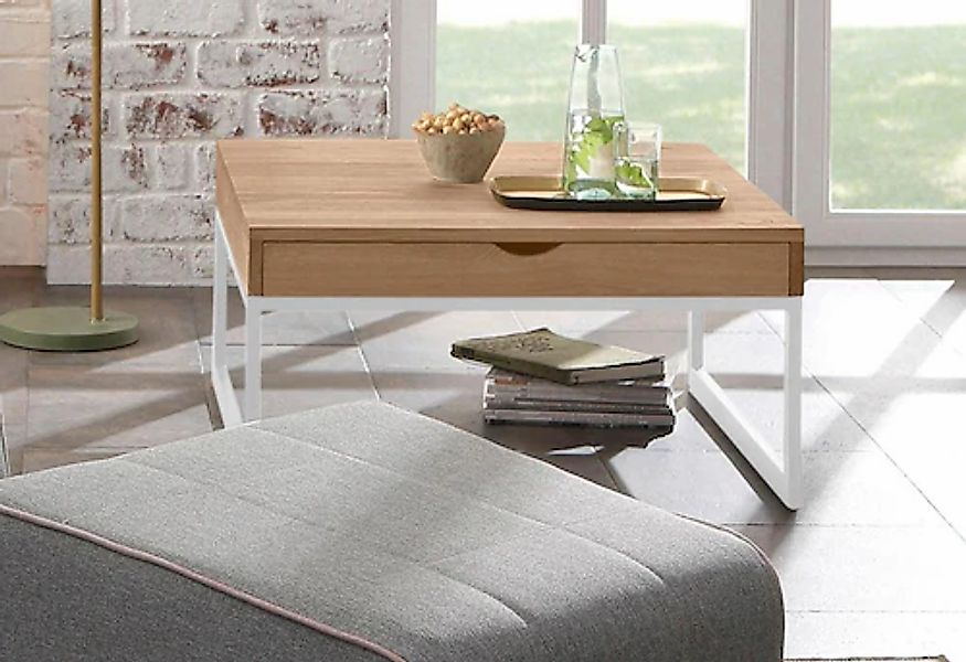 Home affaire Couchtisch »Betula«, zertifiziertes Massivholz (Eiche), in 3 v günstig online kaufen