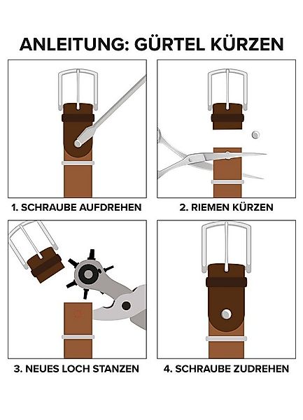 COLOGNEBELT Ledergürtel D10-VL echtes Leder günstig online kaufen