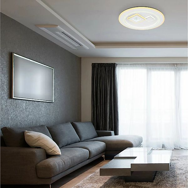 Globo LED-Deckenleuchte Valeria 1-flammig Weiß 466 x 74 mm günstig online kaufen