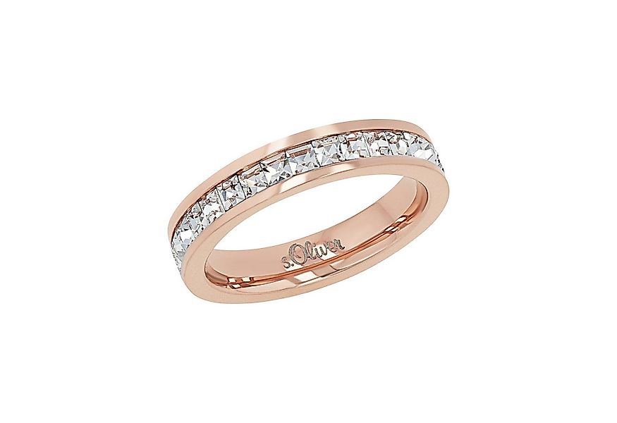 s.Oliver Fingerring s.Oliver Ring für Damen, Edelstahl, Kristall (Ring, 1-t günstig online kaufen