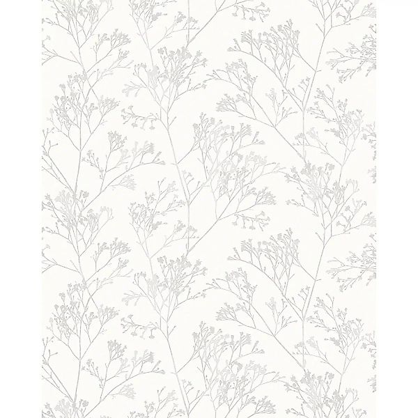 Marburg Vliestapete Floral Pflanzen Weiß 10,05 m x 0,53 m FSC® günstig online kaufen