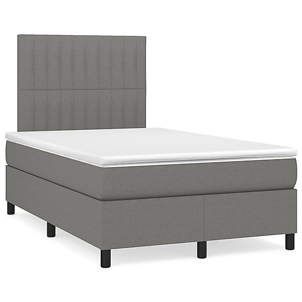 vidaXL Boxspringbett mit Matratze Dunkelgrau 120x200 cm Stoff1398577 günstig online kaufen