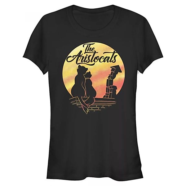 Disney - Aristocats - Duchess & Thomas Moon Silhouette - Frauen T-Shirt günstig online kaufen