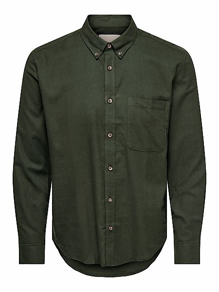 ONLY & SONS Langarmhemd "ONSJUPITER REG FIT LS SHIRT NOOS" mit Button Down günstig online kaufen