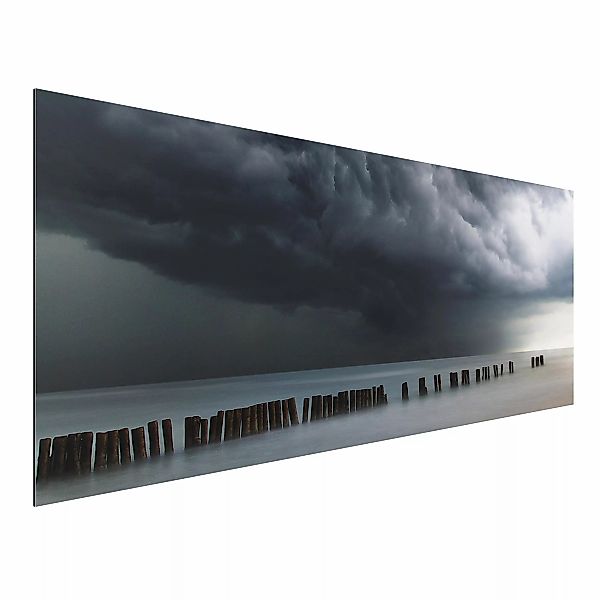 Alu-Dibond Bild - Panorama Sturmwolken über der Ostsee günstig online kaufen