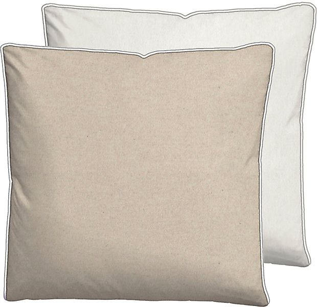 Biberna Kissenbezug Hermal Flanell mit Reißverschluss, Melange-Optik, Wende günstig online kaufen