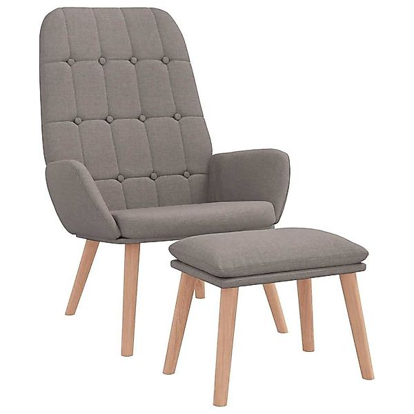 vidaXL Sessel Relaxsessel mit Hocker Taupe günstig online kaufen