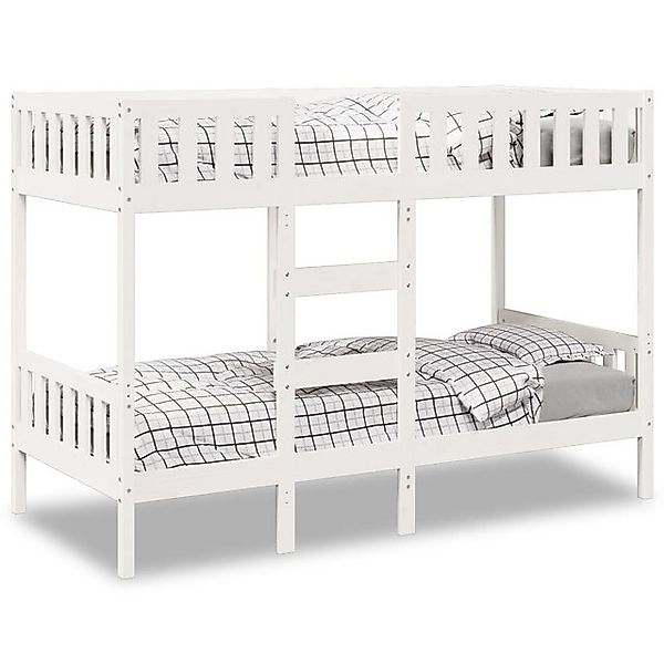 vidaXL Bett, Etagenbett Weiß 90x200 cm Massivholz Kiefer günstig online kaufen