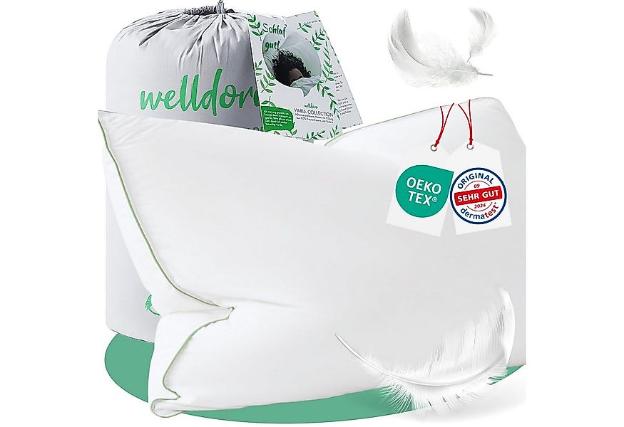Welldora 3-Kammer-Kopfkissen Premium Kopfkissen, Ergonomisch optimiertes Na günstig online kaufen