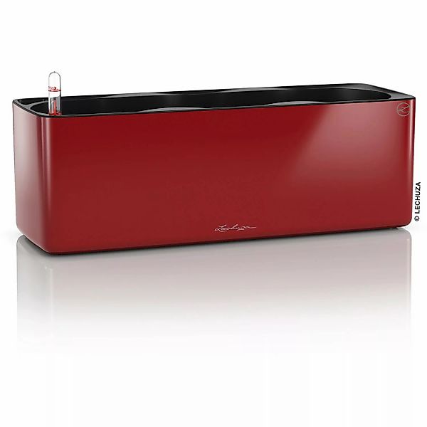 Lechuza Pflanzgefäß Cube Glossy Triple Scarlet Rot highgloss 40 cm x 14 cm günstig online kaufen