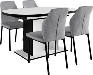 OTTO home Essgruppe "Basel, Tischgruppe mit 4 Stühlen, Esstisch ausziehbar günstig online kaufen