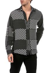 RedBridge Langarmhemd mit modernem Patchwork-Design für günstig online kaufen