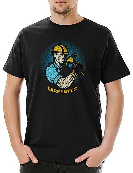 Urban Backwoods Print-Shirt Urban Backwoods Carpenter Herren T-Shirt Schwar günstig online kaufen