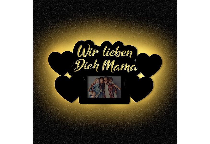 Namofactur LED-Bilderrahmen Geschenk Mama Fotorahmen aus Holz I Muttertag I günstig online kaufen