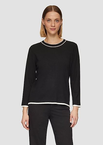 s.Oliver BLACK LABEL Strickpullover Strickpullover mit verkürzten Ärmeln un günstig online kaufen